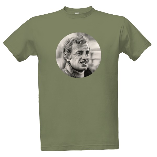 Tričko s potiskem Jean Paul Belmondo alias „Bébel“ - malovaný portrét