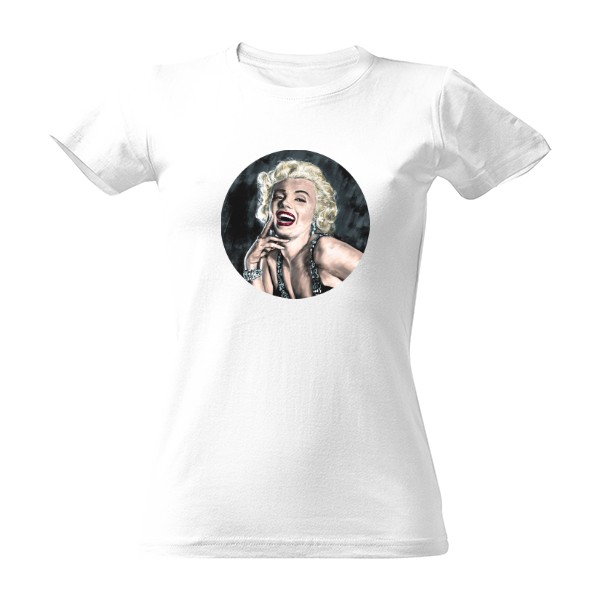 Tričko s potiskem Marilyn Monroe - malovaný portrét barevný